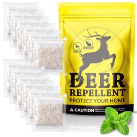 Deer Repellent 12 Pouches, Deer and Rabbit Repellent Outdoor, Natural Deer Deterrent Stopper for Plants Flower Vegetable Garden Yard Lawn, Keep Deer Out of Orchard Farmland
