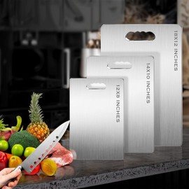 New Titanium Cutting Board For Kitchen, 100% Pure Titanium Cutting Boards,1 Pack Double-sided Food Grade Quality, Easy To Clean And Will Not Absorb Odors, Suitable For Kitchen Or Outdoor (18*12inch)