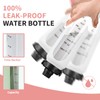 32 oz Glass Water Bottles with 2 Lids-Handle Spout Lid