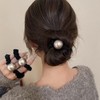 YINKE シュシュ リボン セット シルク ゴム 高弾性 跡がつかない パール付き 大人可愛い