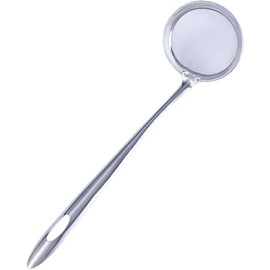 1Pc Silver Stainless Steel Fat Skimmer Spoon Fine Mesh Food Strainer Hot Pot Fat Strainer with Long Handle for Skimming Grease and Foam,Oil Filter(S/3inch),Colanders,Food Strainers, Kitchen and Dining