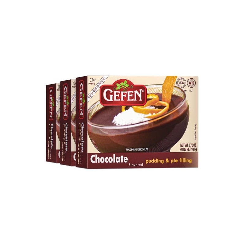 Gefen Creamy Chocolate Pudding and Pie Filling Mix, 3.75oz (3Pack)