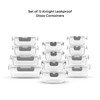 JoyJolt 24pc Borosilicate Glass Storage Containers with Lids | 12