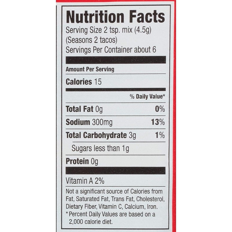 McCormick CHICKEN TACO Seasoning Mix 1oz (6 Packages)