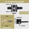 HISAFE Heavy Duty Keyed Entry Door Lever, Matte Black Square