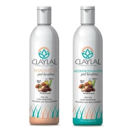 Claylal Profesional  Post Keratina Claylal Profesional Tratamiento Keratina antifrizz - 3 packs de 1 unidad 740g