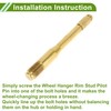 HOPESPANNER Universal M14x1.25 Wheel Alignment Pin Durable 120mm Rim Stud