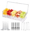 Laojbaba Chilled Condiment Server Clear Icy Condiment Bar Condiment Tray