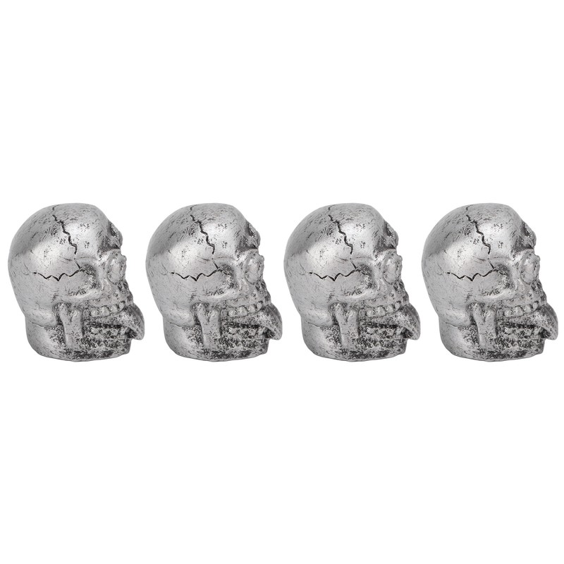 4PCS Tire Valve Cap Set Skull Style Dustproof Universal for
