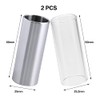 2Pcs Glass Slide and Stainless Steel Slide Guitar Finger Slide