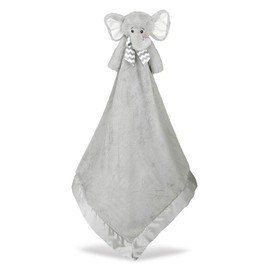 Bearington Baby Lil' Spout Cuddle Me Sleeper, Gray Elephant Large Size Security Blanket, 28.5" x 28.5"
