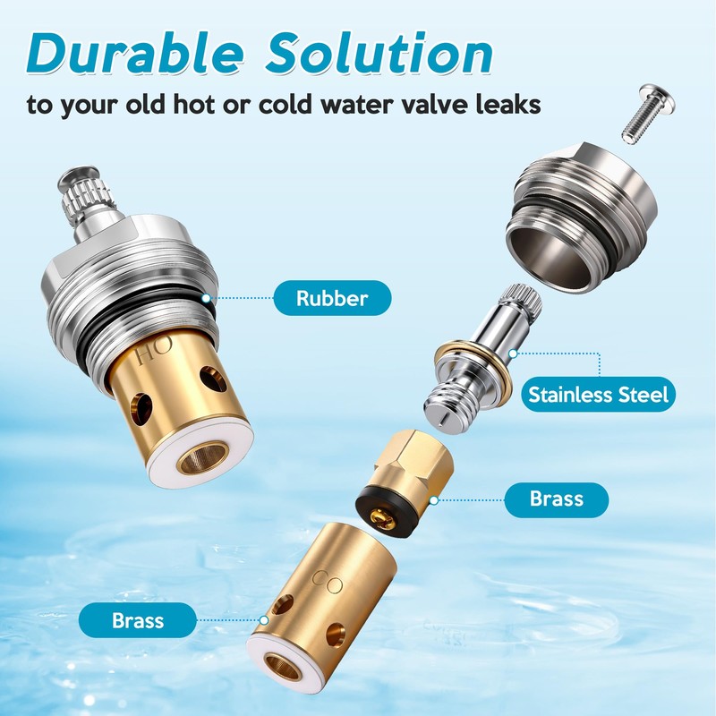 Enhon Hot Cold Stem Compatible with Kohler 6N-7H and 6N-7C,