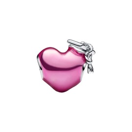 MYCHERISH Pink 2024 Graduation Heart Charms for Bracelets and Necklaces Women’s Beads Dangle 925 Sterling Silver 5A Cubic Zircon,Christmas Mother’s Day Jewelry Gifts for Her