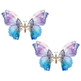 Neva Nude Large Butterfly Hair Clips for Women Thin Medium Thick Hair (2pc) – Lovingly Handcrafted – Comfortable Non Slip & Strong Hold – Embrace Your Inner Butterfly (Purple Majesty)
