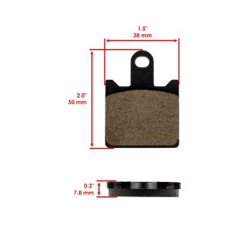 Caltric Front & Rear Brake Pads for Kawasaki ZX14 Ninja ZX-14 ZX1400 ZZR1400 2006-2011