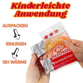 HeatPaxx Hand Warmers - 10 Pairs - Air-Activated Disposable Heat Pads for Outdoor, Winter Sports & Everyday Use - Up to 12 Hours of Heat