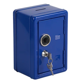 Kid Coin Bank Digital Combination Lock Security Money Saving Box with Coin Slot Key Blue