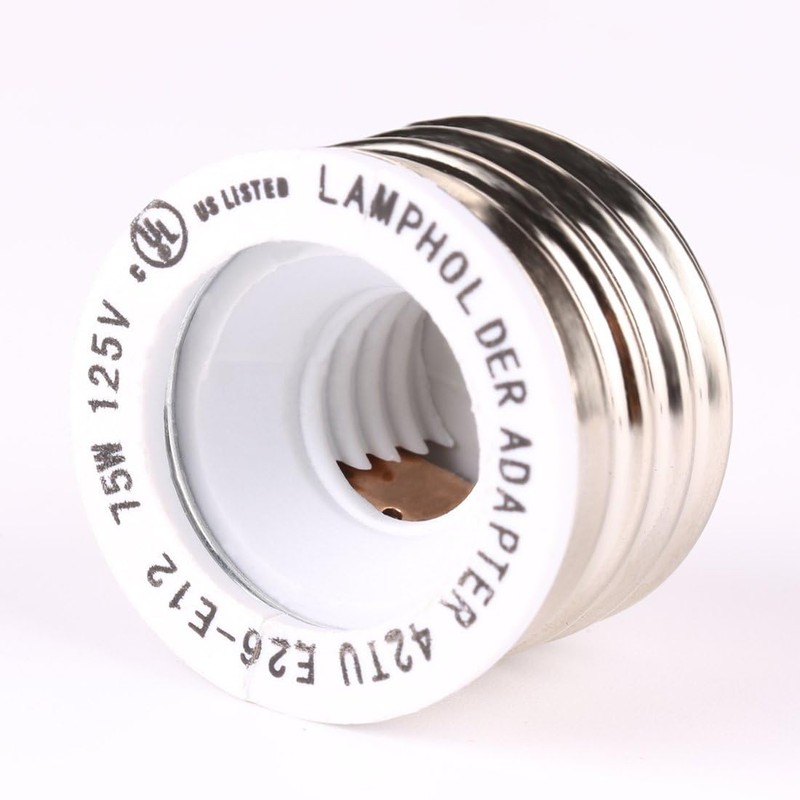 E26 to E12 Light Bulb Socket Adapter, Medium Base to
