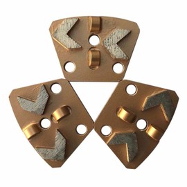 Trapezoidal Diamond Grinding Discs for Iron Horse, Warrior, XtremePolishing & ASL Grinders, PCD Clockwise, Set of 3PCS