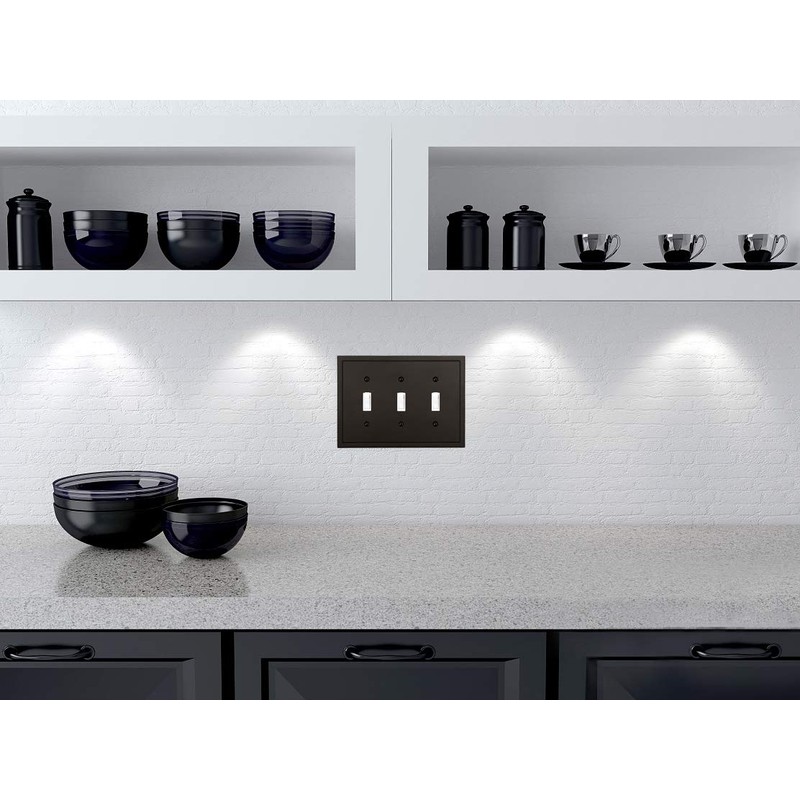 Modern Edge Decorative Wall Plate Switch Plate Outlet Cover, Durable