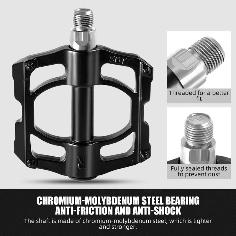 Bicycle Pedals Aluminium Alloy Bicycle Pedals-Mountain Bike Pedals with Removable