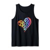Mini Heart with Colorful Leopard Print Design Tank Top