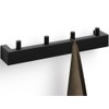 LINEA" Towel Hook Rail Black