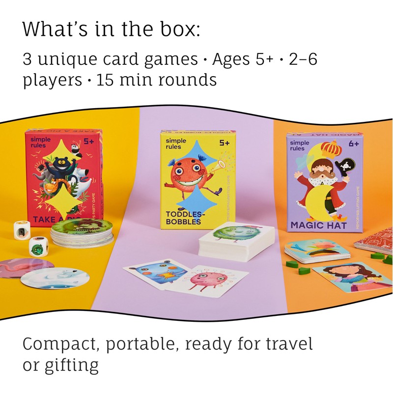 Fun Card Games Bundle for Kids 5+ | 3 Games