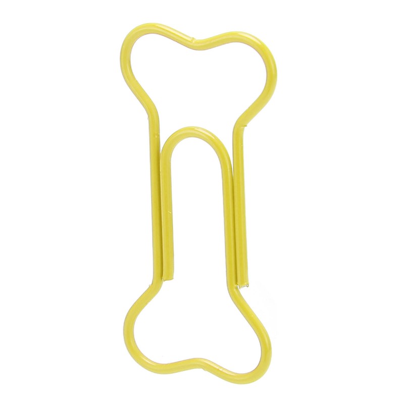 100pcs Colored Dog Bone Shape Paper Clips Black Lightweight Notebook