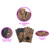 Fingerless Half-Finger Premium Driving/Cycling/Motorcycle Gloves in Real Leather 309, snake-black-yellow