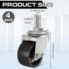 Landhoow 4 Pcs Floor Jack Casters for 3 Ton Floor