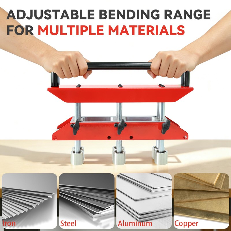 3-Station Metal Roofing Bender, 0-90° Angle Edge Roller, Large Radius