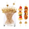 200 Pcs Heart Shaped Cocktail Picks 4.7 Inch Gold Heart