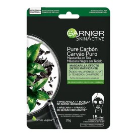 Garnier Mascarilla Facial Carbón Con Ácido Hialurónico Tipo de piel Grasa
