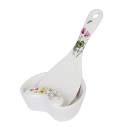 Golden Bell Wildflower Rice Spatula + Saucer / 골든벨 야생화 밥주걱+받침