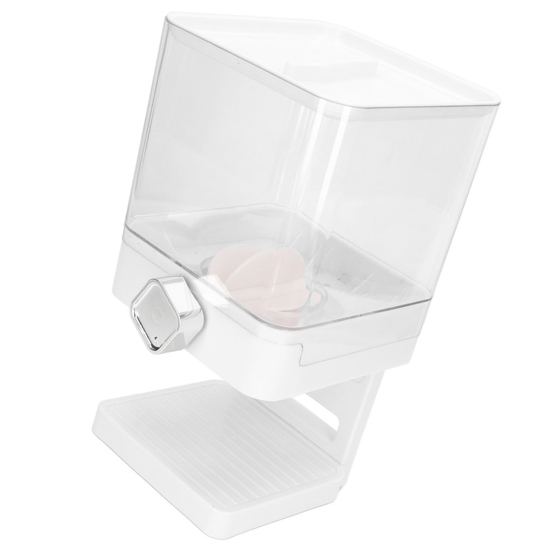 Cereal Dispenser 17.5oz Capacity Single Grid Grain Dispenser Transparent Plastic