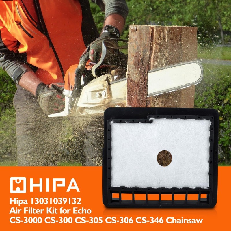 Hipa 13031039132 Air Filter Kit for Echo CS-300 CS-301 CS-305
