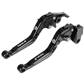 LANQIAN Brake & Clutch Levers Set Foldable Extendable CNC Fit for Vulcan S 650 2015-2022 Black