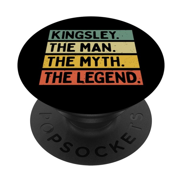 Kingsley The Man The Myth The Legend Funny Personalized PopSockets