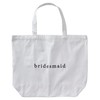 Ginger Ray Embroidered Bridesmaid White Fabric Hen Party Bag 55cm