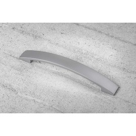 GedoTec Belinda Drawer Handles, Matt Chrome, Furniture Handles, 160 mm, Curved Handles, Handle Height 32 mm, Rounded Aluminium Kitchen Handle, Pack of 10