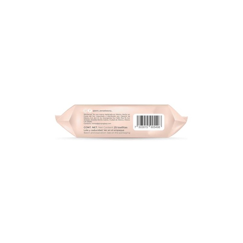 Skin Sense Toallitas Faciales Biodegradables (25 piezas) – Vitamina C