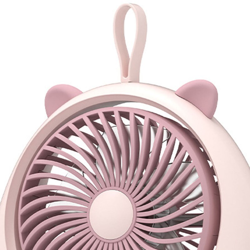 Cat Ear Desk Fan for Student Two Levels Adjustable Large