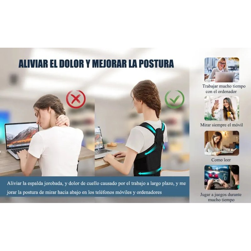 Faja Ortopédica Correctora De Postura Unisex Calidad Premium