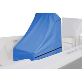 Seapisode 600D Fade and Tear Resistant Boat Center Console Cover,Heavy-Duty Waterproof and UV Protection Trailerable Boat Console Cover with Windproof Strap, Navy (Large Size up to 24"L X 36"W X 42"H)