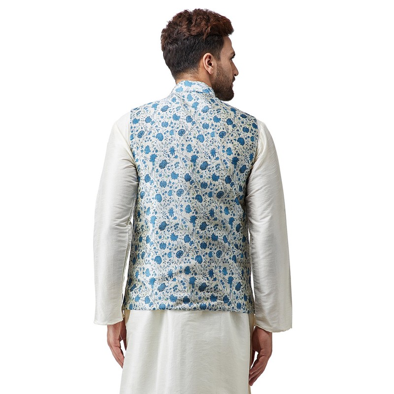 SOJANYA (Since 1958), chaqueta Nehru con estampado de mezcla de