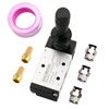 Baomain Pneumatic Solenoid Valve Manual Control Push-Pull, 4H210-08 PT 1/4"