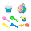 sanvpwsan 8 PCS Beach Toy, Sand Pit Toys with Collapsible