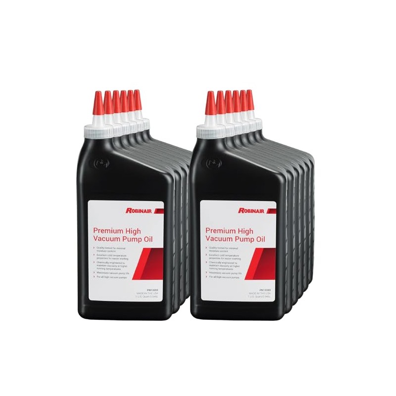 Robinair 13203 Premium High Vacuum Pump Oil, Quart (12-Pack)