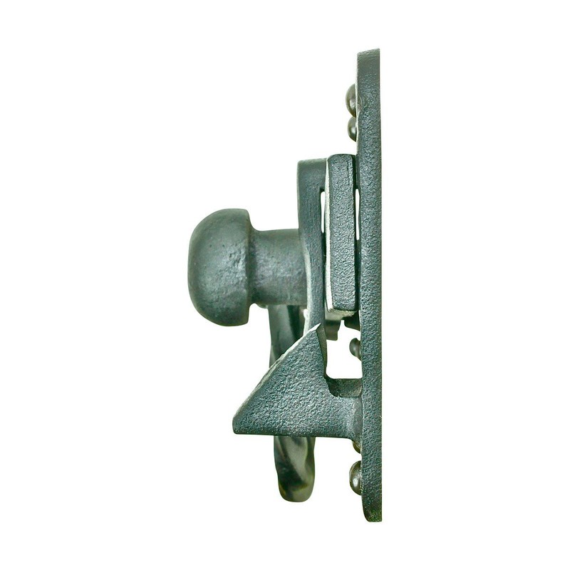 7" Wrought Iron Door Latch Lock Set Ring Pull Two-Way